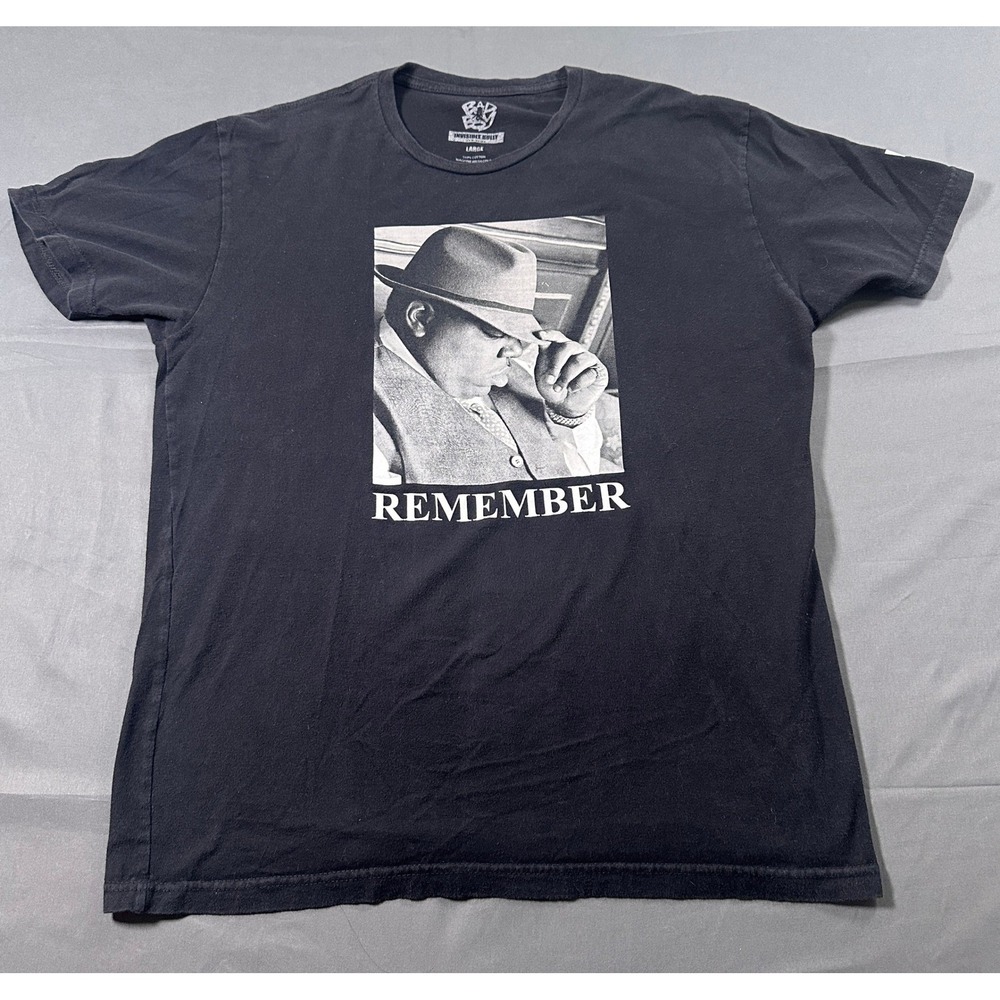 Invisible Bully Notorious BIG Remember T-Shirt Mens Large Black Bad Boy 20 Years